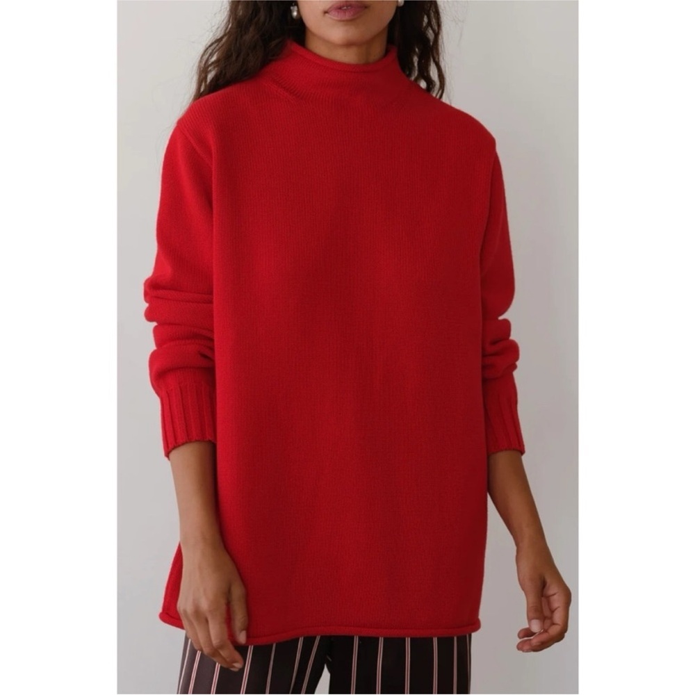 NWOT DONNI The Cotton Cashmere Roll Neck Sweater